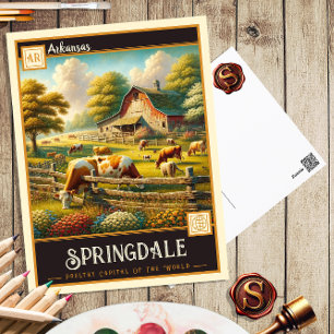 Springdale, Arkansas    BRIEFKAART