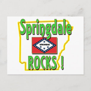 Springdale Rocks. (groen) Briefkaart