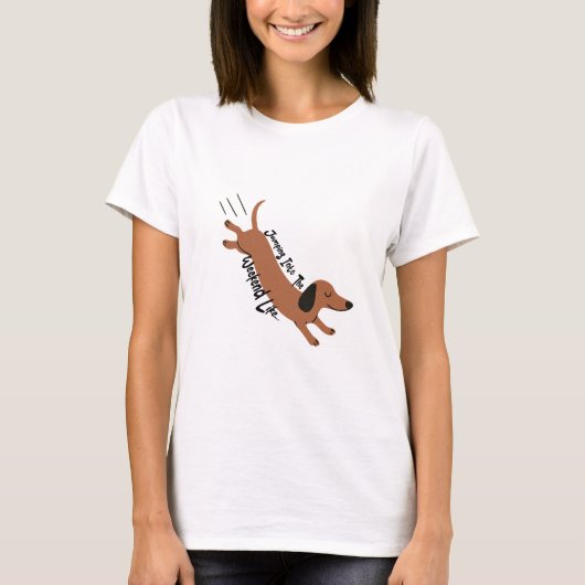 Springen in het weekend - Speels ontwerp T-shirt (Voorkant)
