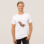 Springen in het weekend - Speels ontwerp Tri-Blend Shirt (Voorkant volledig)