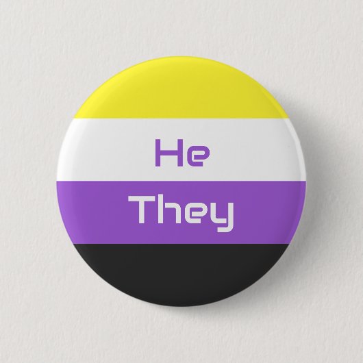  springen NB Nonbinary Pride Flag Ronde Button 5,7 Cm (Voorkant)