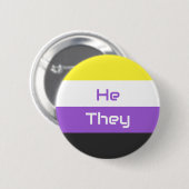  springen NB Nonbinary Pride Flag Ronde Button 5,7 Cm (Voorkant /achterkant)