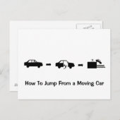 Springen van een bewegende auto Post Kaart (Voorkant / Achterkant)