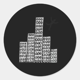 Springen van vreugde ronde sticker