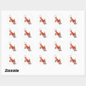 springen vos Stickers (Vel)