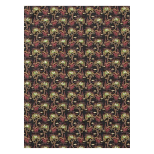  springend hertenpatroon tafelkleed (Voorkant)