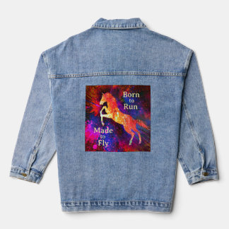 Springend Paard Schilderij Denim Jacket