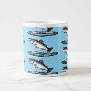 springende Atlantische zalm Extra Grote Beker