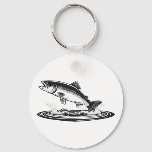 springende Atlantische zalm Sleutelhanger