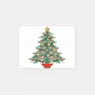 Springende Borzoi Kerstboom Post-it® Notes