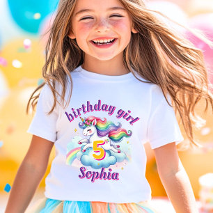 Springende fantasie eenhoorn magische meisjes verj t-shirt