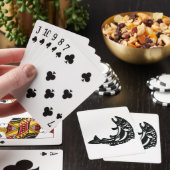 Springende Forel Vis Silhouet Pokerkaarten (Insitu)