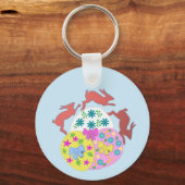 Springende hazen sleutelhanger (Voorkant)