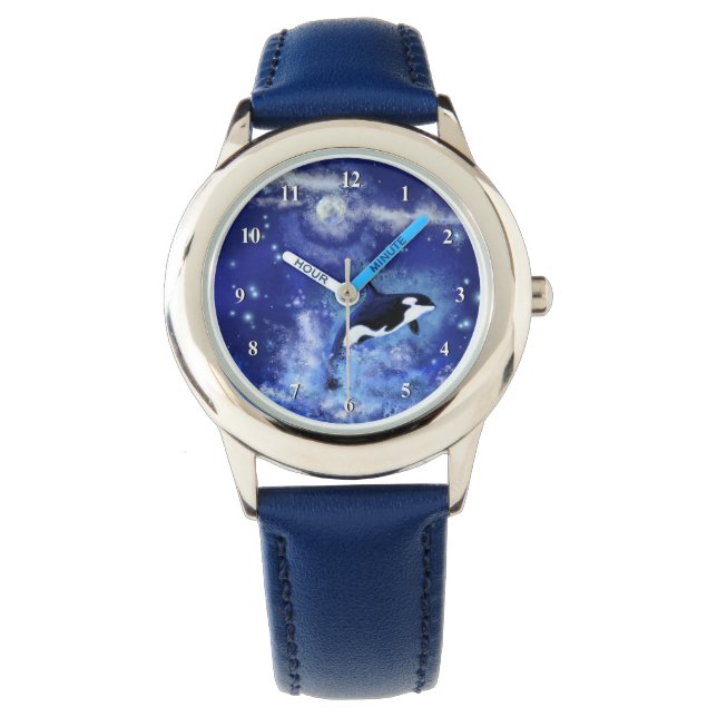 Springende Orca Horloge (Voorkant)