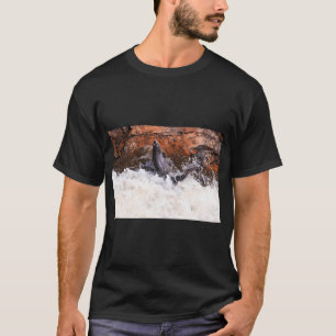 Springende zalm t-shirt