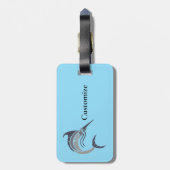 Springende zwaardvis Thunder_Cove Bagagelabel (Achterkant verticaal)
