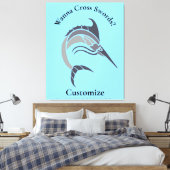 Springende zwaardvis Thunder_Cove Canvas Afdruk (Insitu (Slaapkamer))