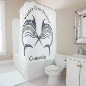 Springende zwaardvis Thunder_Cove Douchegordijn (In situ)