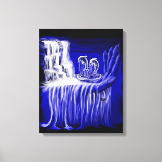 Springenden Delfine Canvas Afdruk (Voorkant)