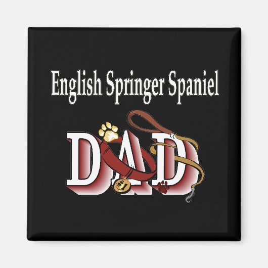 springer anglais spaniel papa Magnet (Devant)