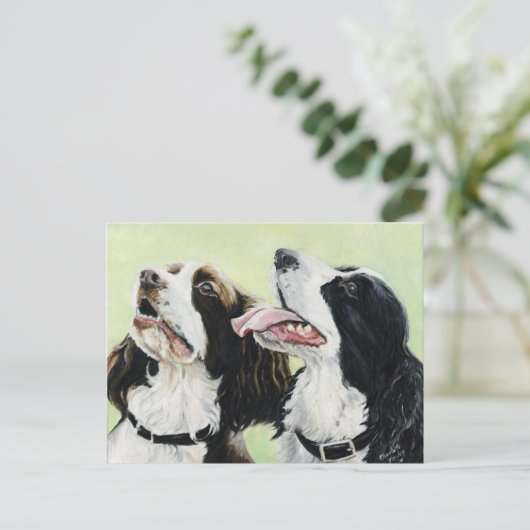 Springer lance la carte postale originale (Debout devant)