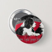 Springer Puppy Pins Ronde Button 5,7 Cm (Voorkant /achterkant)