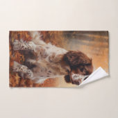 Springer Spaniel à l'automne Feuilles automne Insp (Serviette à main)