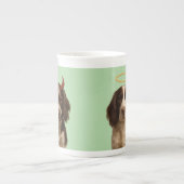 Springer Spaniel Angel / Devil bone china mug (Devant)