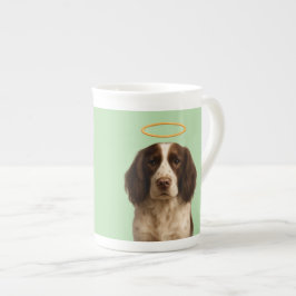 Springer Spaniel Angel / Devil bone china mug Porselein Kop