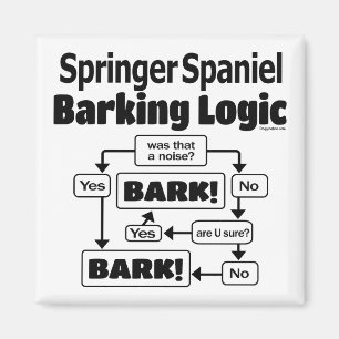 Springer Spaniel Barking Logic Magneet