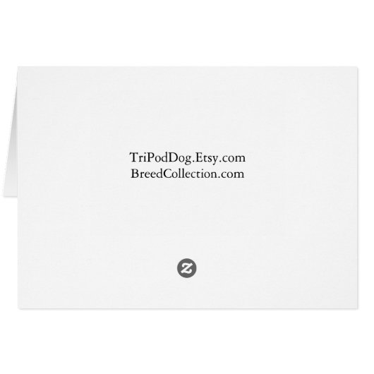Springer Spaniel Basic Breed Silhouette Brown Card (Achterkant Horizontaal)