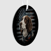 Springer Spaniel Chien Drapeau Américain (devant)