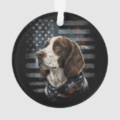 Springer Spaniel Chien Drapeau Américain (dos)