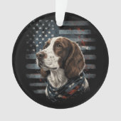 Springer Spaniel Chien Drapeau Américain (devant)