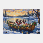 Springer Spaniel Christmas Boat Holiday Deurmat (Voorkant)