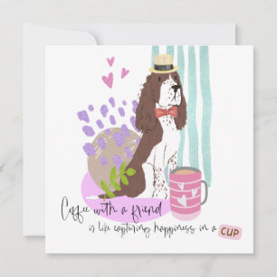 Springer Spaniel Coffee Humor citeert om het even  Kaart