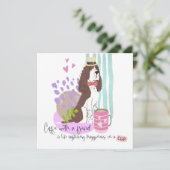 Springer Spaniel Coffee Humor Quote elke gelegenhe Kaart (Staand voorkant)
