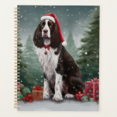 Springer Spaniel dans la neige Noël (Devant)