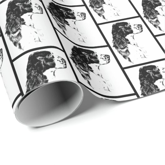 Springer Spaniel Dog Art Cadeaupapier (Rol Hoek)