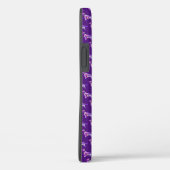 Springer Spaniel Dog Paarse Silhouet Monogram Case-Mate iPhone Case (Achterkant / Rechts)