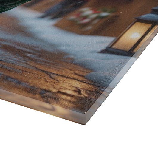 Springer Spaniel Dogs Christmas Snow Holiday Snijplank (Hoek)