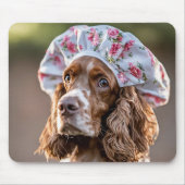 Springer Spaniel Dragen van een douche Pet Muismat (Voorkant)