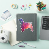 Springer Spaniel Geometric Pattern Silhouette Sticker (iPad Cover)