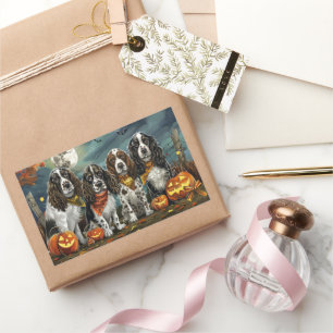 Springer Spaniel Halloween Spoken Rechthoekige Sticker