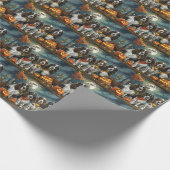 Springer Spaniel Halloween Spokenmakend Cadeaupapier (Hoek)