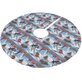 Springer Spaniel Hardloopsneeuw met kerst Pet Kerstboom Rok (Gekanteld)