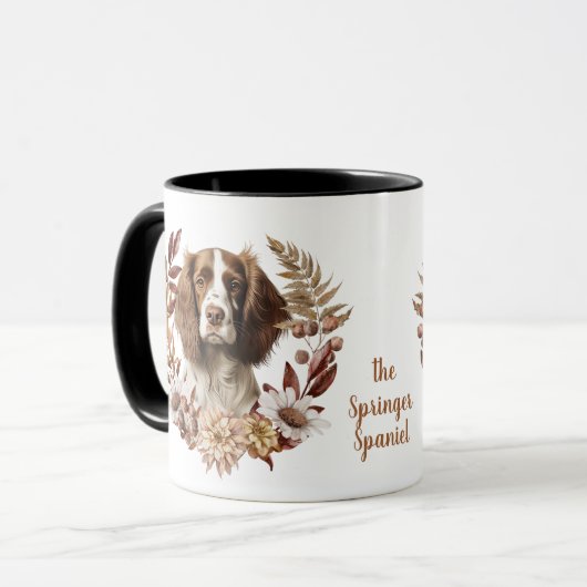 Springer Spaniel Herfst krans Mok (Voorkant links)