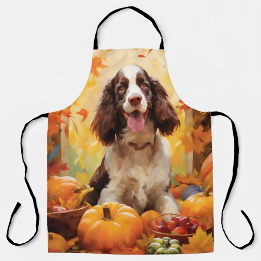 Springer Spaniel Herfst Thanksgiving Schort (Voorkant)