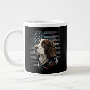 Springer Spaniel Hond Amerikaanse Vlag Extra Grote Beker