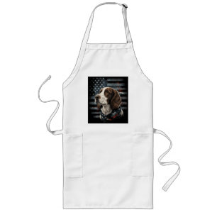Springer Spaniel Hond Amerikaanse Vlag Lang Schort